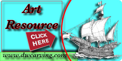 DW Art resource Shop, ebooks, carving lessions, free patterns, carving tools